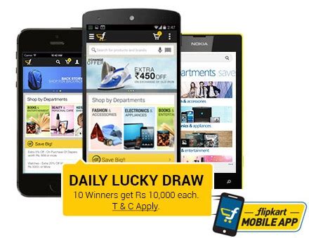 lucky draw in flipkart|Daily Lucky Draw of Rs 1,00,000 @ Flipkart .